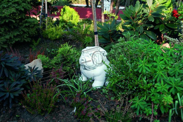 Tuindecoratie Hond Terras Steen Figuren Decoratieve Figuur Wit Standbeeld