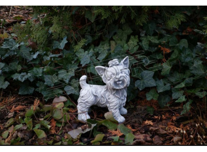 Tuindecoratie Hond Wit Terras Steen Figuren Decoratief Standbeeld Figuur