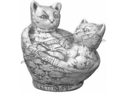 Tuindecoratie Kat Terras Steen Figuren Figuur Deco Standbeeld Sculptuur 494