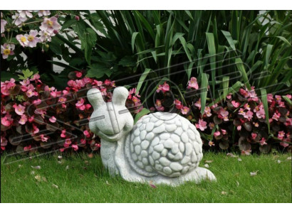 Tuin decoratie slak terras steen figuren figuur decor.
