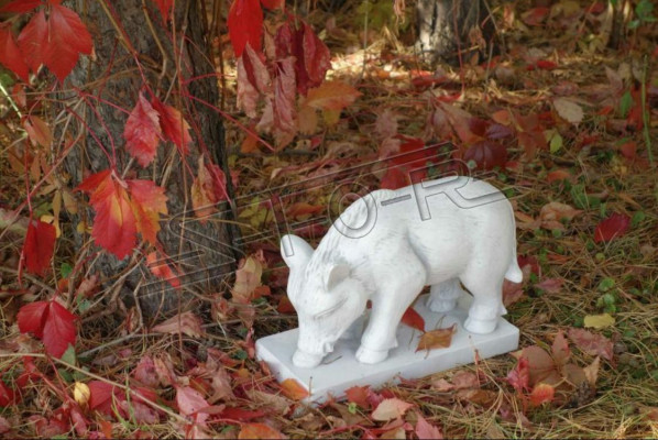 Tuindecoratie wild zwijn terras steen beeldjes figuur decoratie