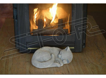 Tuindecoratieve decoratie kat op stenen terrasfiguren figuurbeeldje standbeeld
