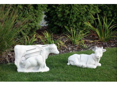 Tuinkoe decoratie steen figuur terras decoratie standbeeld sculptuur