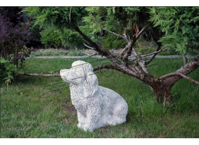 Tuin Wit Decoratie Hond Steen Terras Figuur Figuren Decoratief Standbeeld