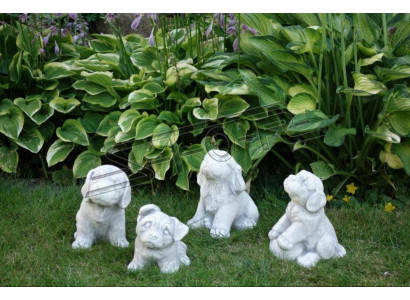 Tuin Wit Decoratie Hond Terras Steen Figuren Decoratief Standbeeld Figuur