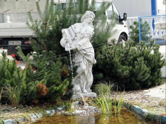 Tuinbeeld "Vrouw Fontaine"140cm Vijverbeeld Mensen Steen gegoten