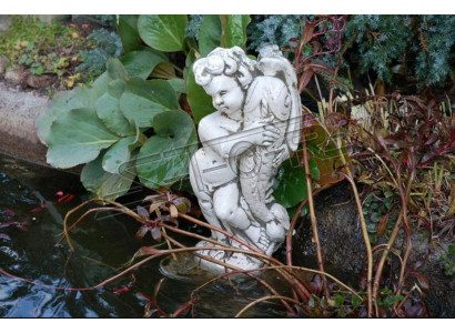 Tuingebeeldhouwengel Fontein 42cm Vijfbeeld Mens Steengieterij