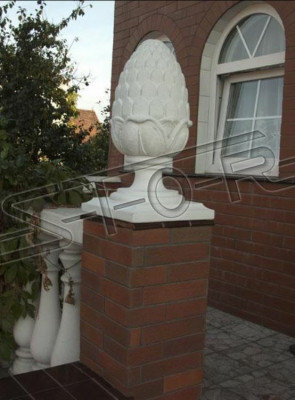 Tuindecoratie beeld steen decoratie tuin zuil sculptuur design bloem abstract nieuw