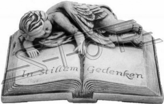Grijp tekst Ter nagedachtenis Stenen decoratie Figuur Standbeeld Boek