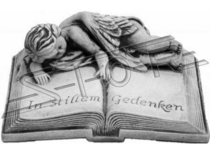 Grijp tekst Ter nagedachtenis Stenen decoratie Figuur Standbeeld Boek
