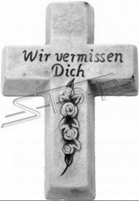 Grabengel Kruis Klassiek Grafdecoratie Grafversiering Steen Decoratie Standbeeld