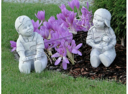 Jongen Bub 34cm beeld standbeeld beeldhouwwerken sculptuur standbeelden tuin