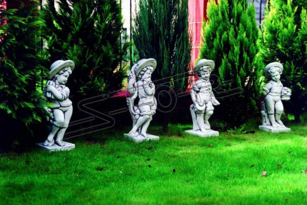 Jongen 70cm Figuur Standbeeld Beelden Sculptuur Beelden Tuin Wit Decoratie