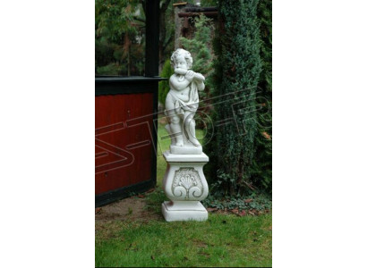 Jongen 70cm figuur standbeeld beeld sculptuur wit standbeelden tuindecoratie