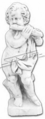 Jongen 70cm figuur standbeeld beeld sculptuur wit standbeelden tuindecoratie