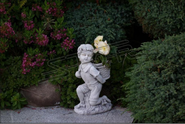 Jongen jongen 40cm figuur standbeeld figuren sculptuur beelden tuin