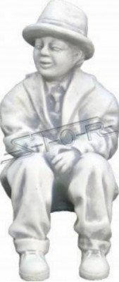 Jong zittend figuur Decoratief standbeeld Figuren Sculptuur Standbeelden Tuin