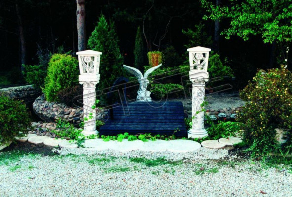 Schijnende mand voor zuil buitenverlichting decoratie tuin