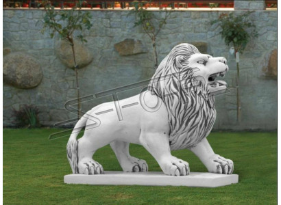 Leeuwen decoratief tuinbeeld terras tuin beeld sculptuur sculpturen