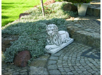 Leeuw Liggende Standbeeld Figuur Tuin Terras Decoratie Sculptuur