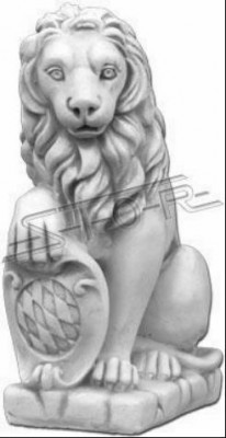 Leeuw tuinbeeld terras tuindecoratie sculptuur figuren sculpturen