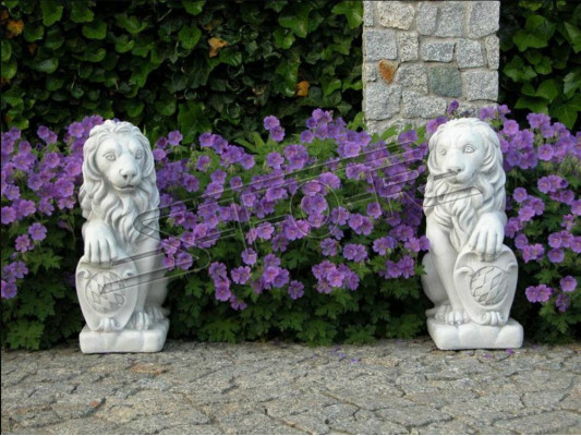Leeuw tuinbeeld Terras tuin sculptuur Decoratieve figuren Sculpturen