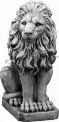 Leeuw tuinbeeld terras tuin sculptuur figuren sculpturen standbeelden