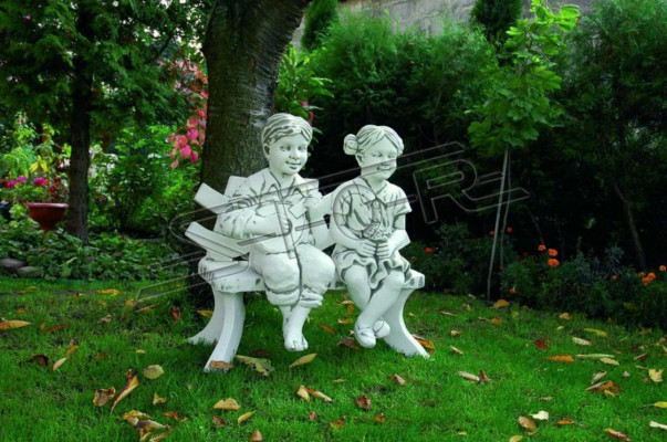 Meisje Zittende Figuur Standbeeld Figuren Sculptuur Standbeelden Tuin