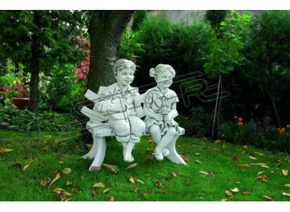 Meisje Zittende Figuur Standbeeld Figuren Sculptuur Standbeelden Tuin