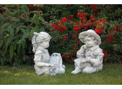 Meisje Zittend Figuur Standbeeld Decoratieve Figuren Sculptuur Standbeelden Tuin
