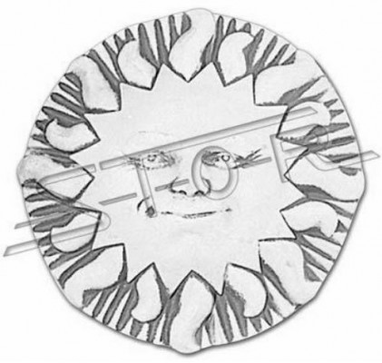 Reliëfmuur stenen zon beeld foto's reliëfs decoratie tuin