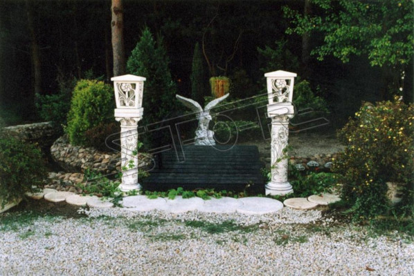 Sokkel voor zuilen zuil fundament tuin terras figuren plaatsen decoratie