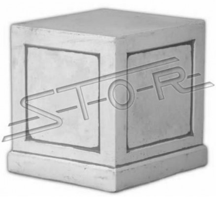 Voetstuk voor zuilen, zuil, fundering, tuin, terras, wit, figuren plaatsen.