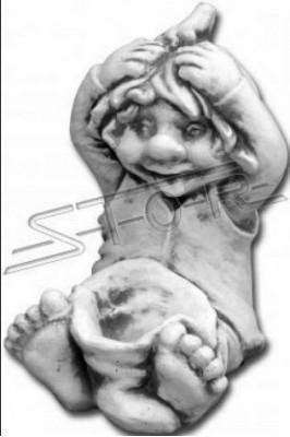 Beeld Figuur Gekke Jongen Tuindecoratie Sculptuur Figuren