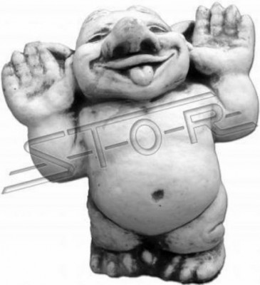 Trol 24 cm sculptuur ontwerp figuur standbeeld tuinfiguren decoratieve beelden