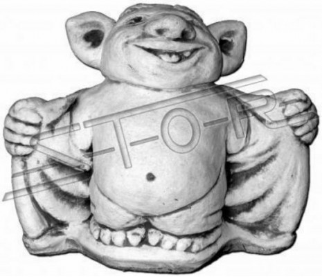 Trol 20cm Sculptuur Ontwerp Figuur Standbeeld Tuin Figuren Standbeelden