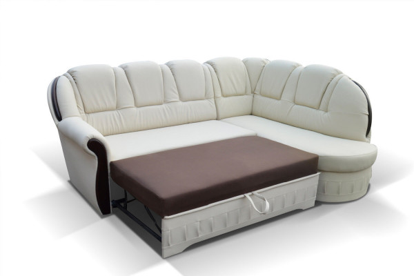 Klassieke hoekslaapbank bank gestoffeerde hoekbank hoekbank textiel.