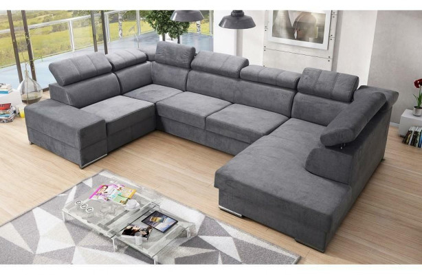 Hoekbank U-vorm Bankstel Textiel Bankstellen Design Woonlandschap Slaapfunctie Stof