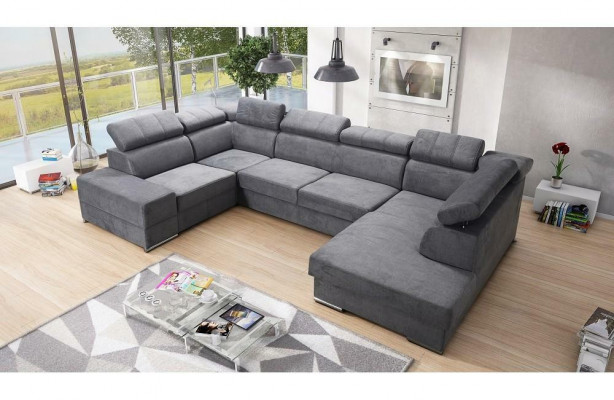 Hoekbank U-vorm Bankstel Textiel Bankstellen Design Woonlandschap Slaapfunctie Stof