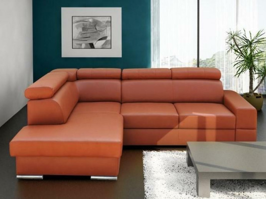 Hoogwaardige woonkamerbank hoekbank L-vorm bedfunctie textiel modern bankstellen