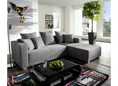 Hoekbank L-vorm Bank Bank Bekleding Bankstellen Stoffen bank Poef Banken