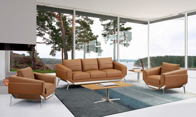 Bankstel 3-zits set design banken gestoffeerde banken kunstleer Relax