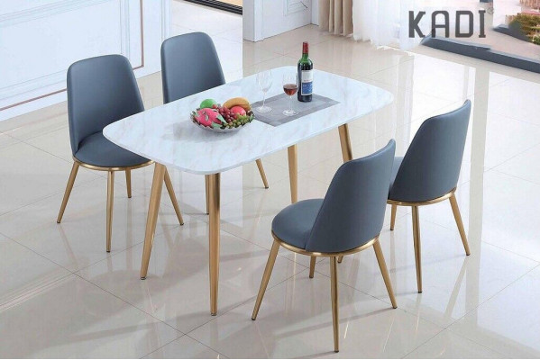 Compleet set eettafel + 4 stoelen eetkamerset eetgroep tafels 5-delig