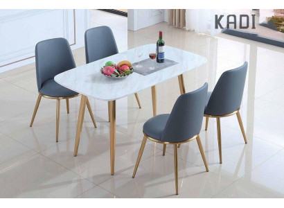 Compleet set eettafel + 4 stoelen eetkamerset eetgroep tafels 5-delig