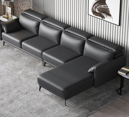 Ontwerper leren hoekbank gestoffeerde hoekbank zit hoek L-vormige bankstel nieuw