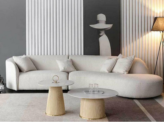 Bank L-vorm Bank Woongebied Relax Zit Ontwerp Bank Lounge Banken Stof Nieuw