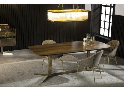 Eettafel meubels tafel luxe inrichting roestvrijstalen poten eettafels