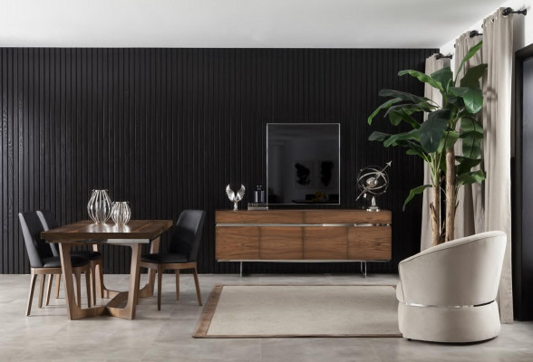 Sideboard + Spiegel van roestvrij staal Commode Opbergruimte Luxueus Praktisch Lowboard