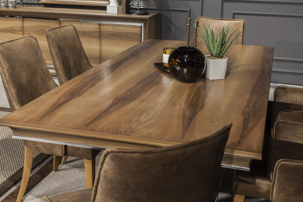 Luxe eettafel 207x101cm Tafel Elegante eetkamertafels Houten meubelen