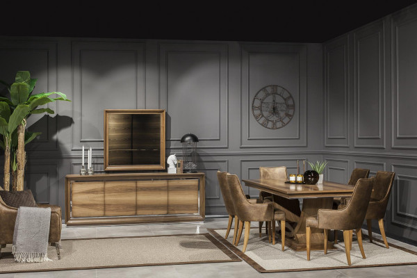 Luxe eettafel 207x101cm Tafel Elegante eetkamertafels Houten meubelen